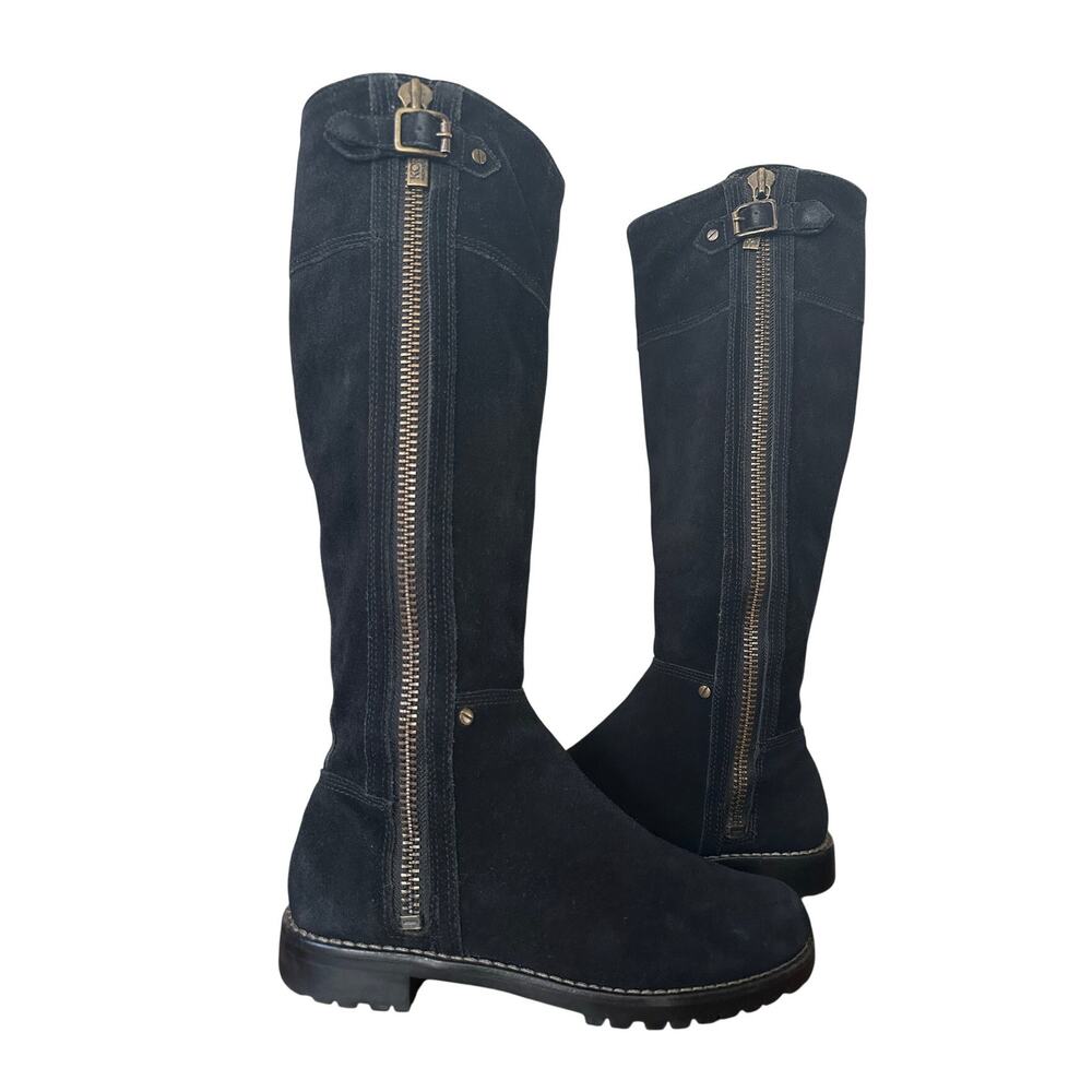Vintage Y2K Kors Michael Kors Black Suede Riding Boots Black US 8.5 Knee High